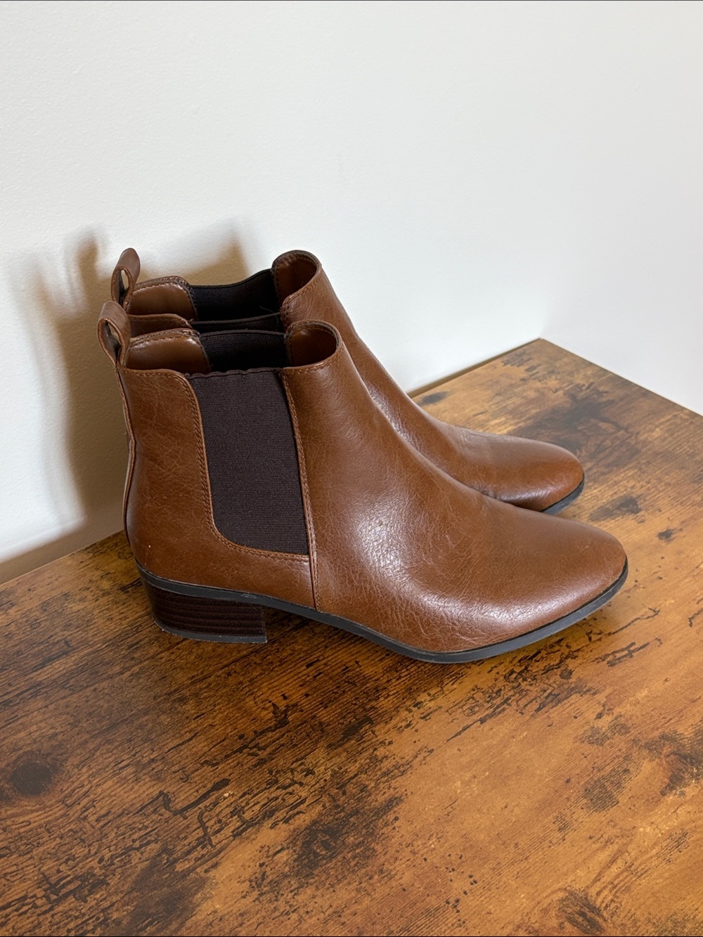 Call It Spring Women's Brown Chelsea Ankle Boots Size 6.5 .